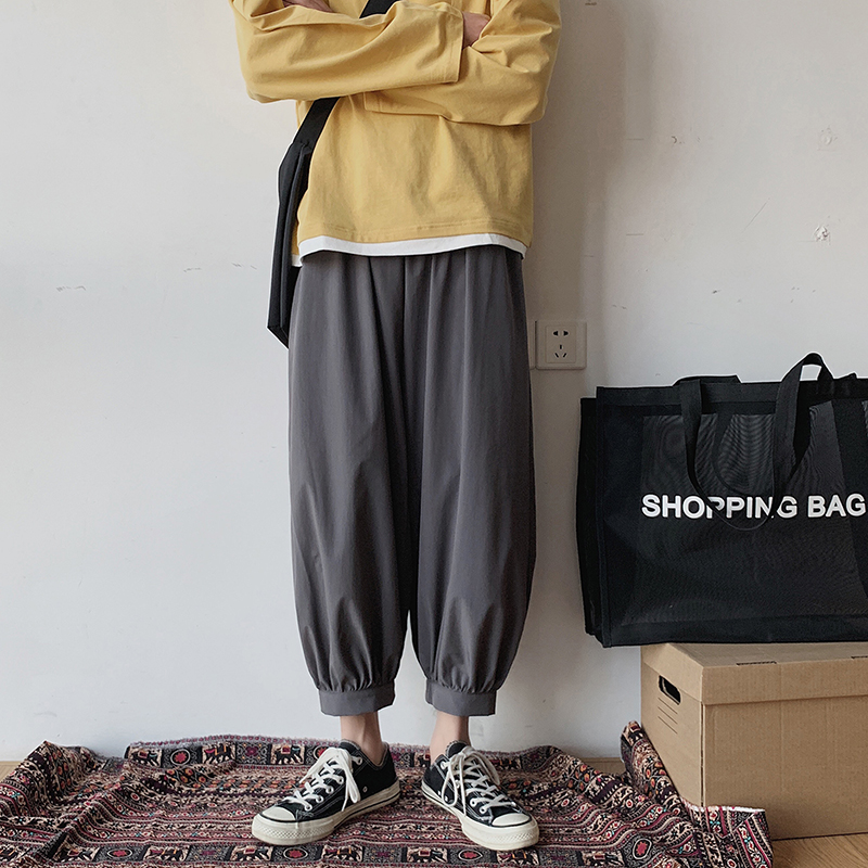 Harajuku oversize pants men's Korean fashion versatile casual pants