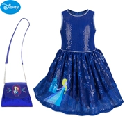 Thượng Hải Spot Hoa Kỳ Disney Ice Romance Aisha Gem Váy xanh Váy nhiều lớp Váy cho trẻ em - Váy