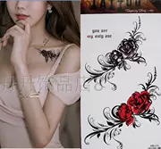 Nữ hình xăm không thấm nước sticker đen red rose painted hình xăm cơ thể Hàn Quốc dán đầy đủ gửi