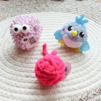 Шерстяной шарик+бархатная птица+волосатый шарик монстр каждый 1