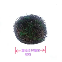 10 см Буртана Скучная птичья гнездо (включая зеленый мх)