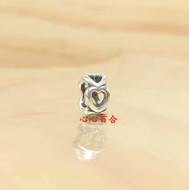 090love dice bead 925 Silver zircon  wish Silver Bead Twining love roll Of heart love infinite Symbol