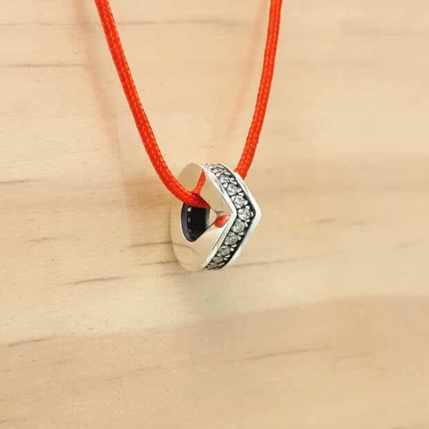 2122love dice bead 925 Silver zircon  wish Silver Bead Twining love roll Of heart love infinite Symbol