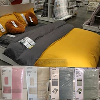 Ikea, пододеяльник, наволочка, хлопковая мягкая зимняя утепленная однотонная простыня