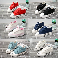 Mùa xuân và mùa hè Velcro giày vải nữ tăng và giúp đỡ thấp dày Hàn Quốc phiên bản của nền tảng giày giày sinh viên bình thường giày trắng giầy boot nữ