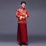 Ngôi sao 2018 trình diễn Wo chú rể Trung Quốc ăn mặc bánh mì nướng đám cưới của nam giới