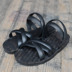 Việt Nam nhập khẩu làm bằng tay lốp cao su dày dưới dép dép kép- sử dụng roman mùa hè bãi biển giày thời trang giản dị Sandal