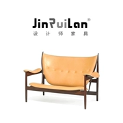 JinRuiLan Đồ gỗ rắn Bắc Âu Thiết kế nội thất Ghế bành Emirates Ghế ăn Ghế bành