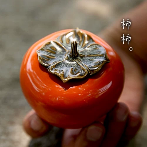 Китайская хурма хурма Ruyi мини керамическая банка ручной работы для чая, свадебное украшение для банкетного стола, портативная подарочная коробка