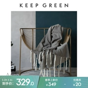 KEEPGREEN chăn ins chăn sofa bông tua Bắc Âu gió chăn bông giản dị chăn mền mùa thu và mùa đông đi xe - Ném / Chăn