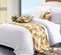 2018 khách sạn khách sạn khăn giường độ chính xác cao jacquard vải giường cờ American phong cách mục vụ giường cuối trải giường drap trải giường