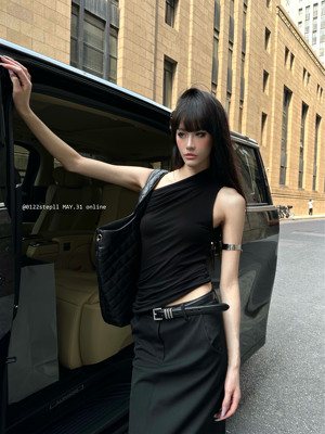 taobao agent Minimalistic black design advanced bra top, sexy T-shirt, trend of season