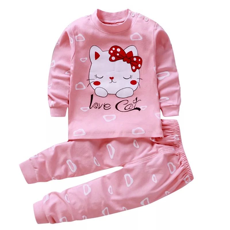 Watermelon Red6 Months 7 Baby girl One baby Autumn trousers Autumn clothes suit 0 One 1-2-3 year winter Korean version tide pure cotton clothes virgin boy