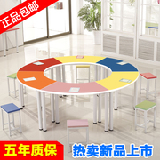 Bàn học đầy màu sắc bàn học mới bàn ghế nghệ thuật hiện đại bàn học sinh kết hợp màu sắc bàn tư vấn bàn - Nội thất giảng dạy tại trường