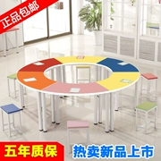 Bàn học đầy màu sắc bàn học mới bàn ghế nghệ thuật hiện đại bàn học sinh kết hợp màu sắc bàn tư vấn bàn - Nội thất giảng dạy tại trường