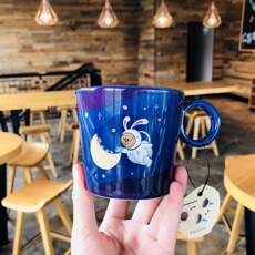 Кружка 2018星巴克中秋咖啡豆漫步种植月亮圆图案陶瓷银河皓月双层马克杯 Starbucks