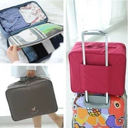 Túi du lịch lưu trữ hành lý túi lưu trữ lớn nữ túi xách có thể được đặt trong trường hợp xe đẩy gói hoàn thiện không thấm nước