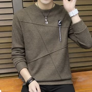 Thu đông nam thanh niên áo thun nam phiên bản Hàn Quốc cổ tròn tay dài áo sơ mi áo len nam