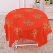 Khăn trải bàn dùng một lần kích thước khăn trải bàn tròn không thấm nước màu đỏ bàn vải tiệc cưới vuông - Các món ăn dùng một lần