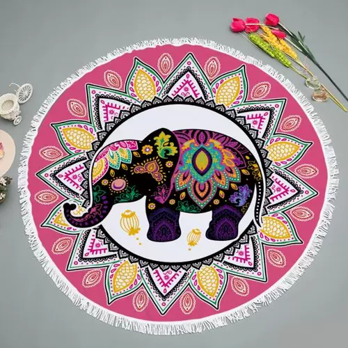 Внешняя торговля юго -восточной азиатской рисунок с утолщенным песчаным пляжным полотенцем на открытом воздухе полевая подушка