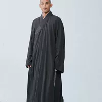 Áo khoác cotton mùa xuân và mùa thu Ciyuan Áo choàng nam phong cách Trung Quốc Trang phục dân tộc Áo choàng tu sĩ Phật lớn áo dài quần vải nam