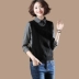 Sumu gốc kích thước lớn búp bê cổ áo giả hai áo len nữ mùa thu màu dài tay áo lỏng áo len Hàn Quốc X4025 Áo len