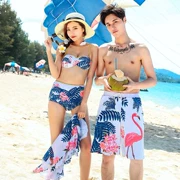 Suối nước nóng bờ biển cỡ lớn đồ bơi đôi đồ bơi phù hợp với bikini ba mảnh áo tắm nữ bảo thủ che bụng - Vài đồ bơi