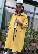 Áo khoác chống mùa thu đông cho mùa đông và áo khoác nữ mới trong phần dài của phiên bản Hàn Quốc của áo khoác len Nizi thời trang giản dị - Trung bình và dài Coat
