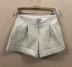 Thiết kế SJG mùa đông 2018 mới dành cho nữ quần áp lực kẻ sọc cotton dày ấm áp ấm áp chân rộng quần short quần ống quần shop quần áo nữ gần đây Quần short