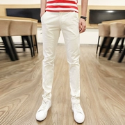 Ls2019 quần mới hè nam phiên bản Hàn Quốc của xu hướng tự tu dưỡng chân thường quần mỏng phần trắng thẳng hoang dã - 3/4 Jeans