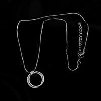 N351 кольцо -связанное колье серебро