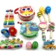 Miễn phí vận chuyển phim hoạt hình bằng gỗ hoa tambourine bộ gõ rattle maracas phách rattle bộ gõ trẻ sơ sinh và đồ chơi trẻ em