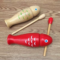 Orff âm nhạc giảng dạy viện trợ màu đỏ cá bằng gỗ trống bộ gõ cụ hình con bọ cạp con cha mẹ và con đồ chơi đồ chơi đàn cho bé cao cấp