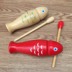 Orff âm nhạc giảng dạy viện trợ màu đỏ cá bằng gỗ trống bộ gõ cụ hình con bọ cạp con cha mẹ và con đồ chơi Đồ chơi âm nhạc / nhạc cụ Chirldren