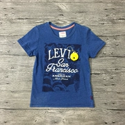 Trai cotton ngắn tay T-Shirt nhỏ trẻ em lớn vòng cổ in rửa denim ngắn tay T-Shirt mùa hè mô hình 瑕疵 đặc biệt cung cấp