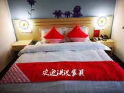 Giường khách sạn nhanh nội thất khách sạn tiêu chuẩn phòng đôi giường mềm gói giường bằng cách thuê căn hộ chung cư đầy đủ bộ đồ nội thất - Nội thất khách sạn