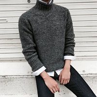 MRCYC xu hướng nam xoắn rắn màu áo len nam Hàn Quốc phiên bản của mỏng dày nửa cao cổ áo giản dị áo len áo nam