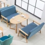 Lễ tân sofa căn hộ nhỏ đôi sofa sofa phòng chờ trung tâm thức ăn nhanh nhà hàng hội trường nội thất hộp - FnB Furniture chân bàn tròn gỗ