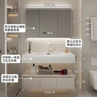 [【单盆】100cm智能背光全镜柜+【圆角设计/可丽耐一体盆】 +下单赠送安装]