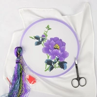 Tự thêu thêu ren thêu thêu handmade vải dán bộ dụng cụ DIY Beginner vẽ vải băng gối tắt - Bộ dụng cụ thêu tranh thêu hoa hồng