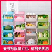 Nhà bếp giỏ rau quả kệ lưu trữ đồ chơi giá lưu trữ nhiều lớp giỏ giỏ không gian vật tư thiết bị cửa hàng nhỏ - Trang chủ