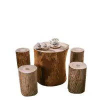 Toon gỗ rắn gỗ gốc khắc phân gốc cây gốc gỗ phân gỗ trụ gỗ khối gỗ khắc gỗ cơ sở trang trí - Các món ăn khao khát gốc bàn bằng gốc cây