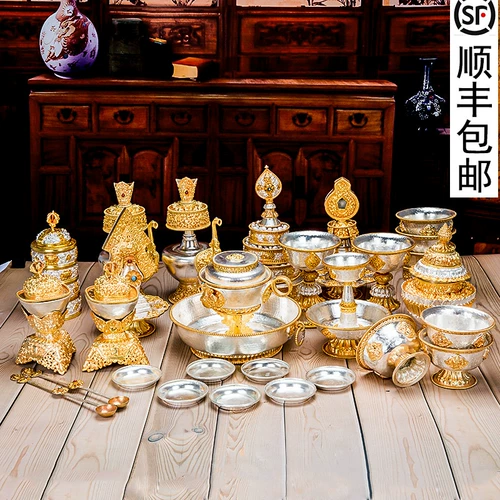 Tanta Nepal Pure Copper Pull Gold Cup Cup Toba Water and Land для бутылки с сокровищами Будда для буддийских сетов