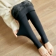 Chân trần tạo dáng của phụ nữ quần legging màu da thịt cộng với quần nhung dày bước chân mùa thu và mùa đông khỏa thân vớ cỡ lớn - Xà cạp
