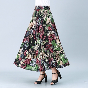 Đặc biệt hàng ngày phụ nữ trung niên mỏng mẹ váy xl băng lụa váy dài vuông khiêu vũ váy mùa hè