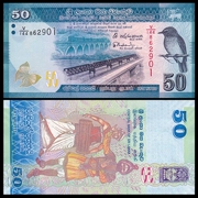 [Asia] New UNC Sri Lanka 50 rupee tiền giấy nước ngoài tiền tệ ngoại tệ