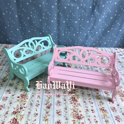 taobao agent BJD doll 6 -point carving hole double chair pink mint blue two -color optional photography prop decoration