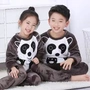 Bộ đồ ngủ trẻ em mùa đông cộng với nhung dày san hô lông cừu mỏng flannel phim hoạt hình cậu bé cậu bé mùa đông bình nhựa đựng nước uống