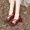 Mới retro Mary Jane đầu vuông nhỏ với dày với miệng nông cao giày cao gót khóa bằng sáng chế dép da nữ - Sandal dép quai hậu nữ