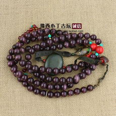 Украшения на шею 仿古做旧 清代紫猫眼石朝珠 珠径13mm